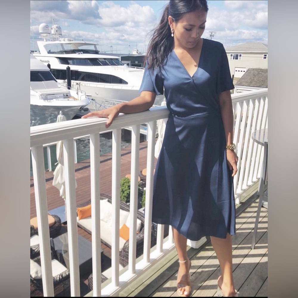 Silk midi dress